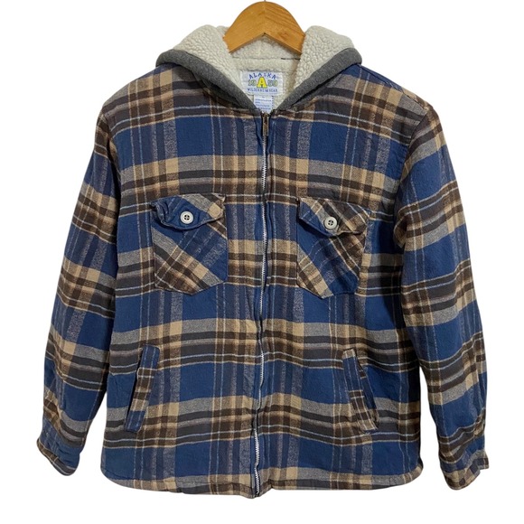 Alaska 1959 Wilderness Gear Other - Alaska 1959 Wilderness Gear Plaid Sherpa Lined Zip Up‎ Hoodie VTG Jacket Medium